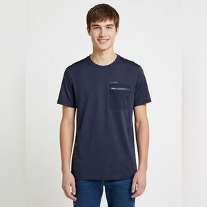 Calvin Klein Men's Dark Blue Short Sleeve Tee Size S